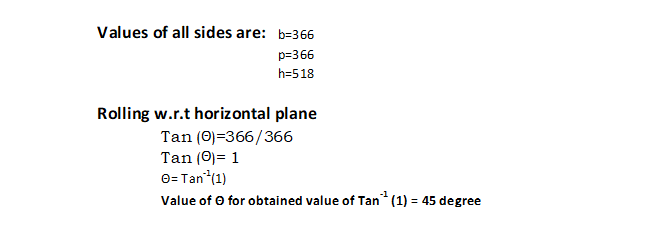 Rolling angle calculation